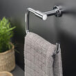 Cosmic Architect Suport prosop baie tip inel 22,5x12 cm montaj dual crom lucios