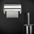 Cosmic Architect Suport hartie igienica cu capac montaj dual inox lucios