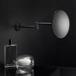 Cosmic Black & White Oglinda cosmetica de perete (x5) negru lucios