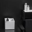 Cosmic The Grid Dozator sapun freestanding + suport periute dinti negru mat