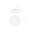 Ramon Soler Hidroterapia palarie dus volumetrica BVRMVOL 312 mm cu brat montaj perete crom