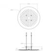 Ramon Soler Hidroterapia palarie dus superslim rotunda 450 mm cupru periat