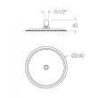 Ramon Soler Hidroterapia palarie dus superslim rotunda plastic 240 mm negru mat 