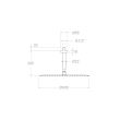 Ramon Soler Hidroterapia palarie dus superslim rotunda inox 400 mm crom cu brat montaj tavan 