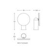 Cosmic Geyser Oglinda cosmetica freestanding marire x5 teracotta