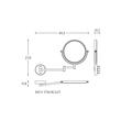 Cosmic Essentials Oglinda cosmetica perete brat extensibil inox lucios 