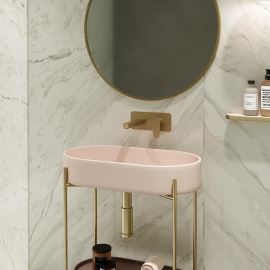 Ramon Soler Alexia baterie lavoar incastrata perete monobloc auriu periat