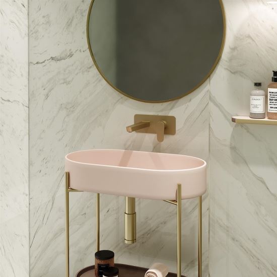 Ramon Soler Alexia baterie lavoar incastrata perete monobloc auriu periat