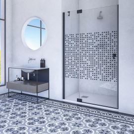 Doccia Kabul cabina de dus frontala culoare negru decor bits 