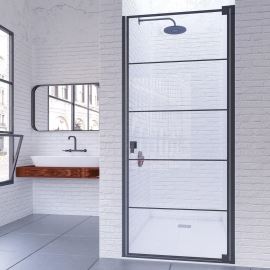 Doccia Cixi cabina de dus frontala cu 1 usa culoare negru