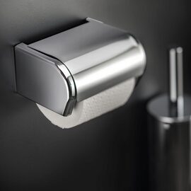Cosmic Architect Suport hartie igienica cu capac montaj dual inox lucios