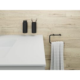 Cosmic Logic Suport prosop baie inel 20x12 cm negru mat