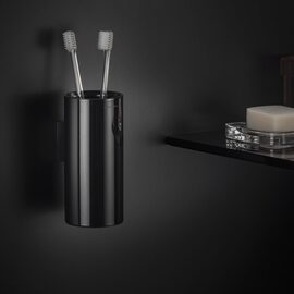 Cosmic Black & White Suport periute dinti perete negru lucios