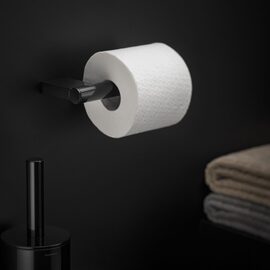 Cosmic Black & White Suport hartie igienica 17 cm fara capac negru lucios