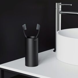 Cosmic Black & White Suport periute dinti freestanding negru mat