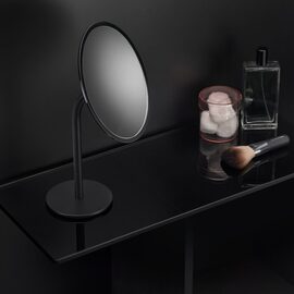 Cosmic Black & White Oglinda cosmetica freestanding marire x5 negru mat