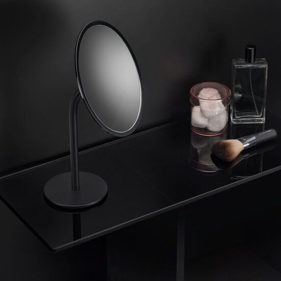 Cosmic Black & White Oglinda cosmetica freestanding marire x5  negru mat