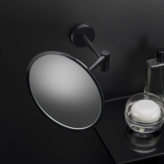 Cosmic Black & White Oglinda cosmetica perete (x5) negru mat