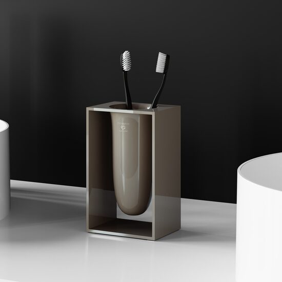 Cosmic Inside Suport periute dinti freestanding gri maro lucios