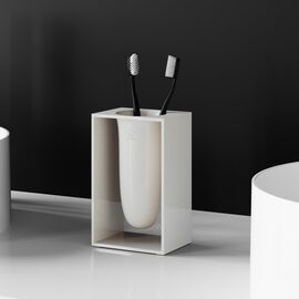 Cosmic Inside Suport periute dinti freestanding gri piatra lucios