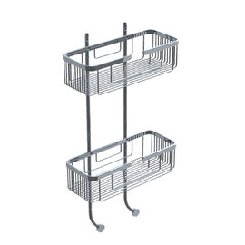 Cosmic Lira Etajera dus dubla montaj pe perete dus 30x12x54 cm inox lucios