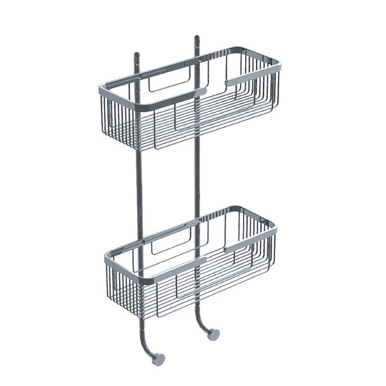 Cosmic Lira Etajera dus dubla montaj pe perete dus 30x12x54 cm inox lucios