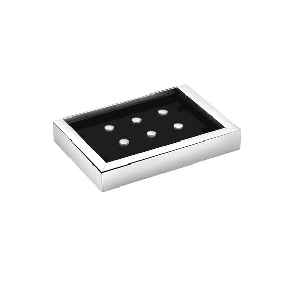 Cosmic Urban Savoniera perete sticla neagra - inox lucios