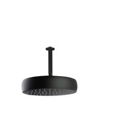 Ramon Soler Hidroterapia palarie dus volumetrica BVRMVOL 312 mm cu brat montaj perete negru mat