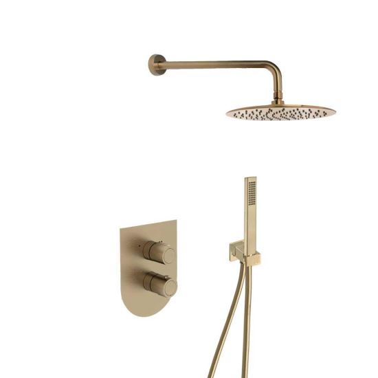 Ramon Soler Urban Chic Kit dus incastrat termostatat palarie rotunda auriu periat