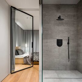 Ramon Soler Urban Chic Kit dus incastrat termostatat palarie rotunda negru mat