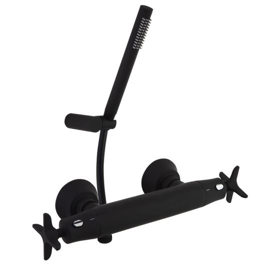 Ramon Soler Adagio baterie dus termostatata cu accesorii dus negru mat 