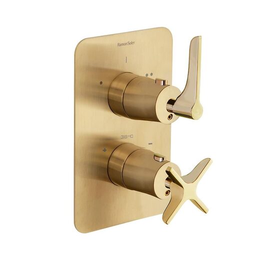 Ramon Soler Adagio baterie dus incastrata termostatata 2 cai auriu periat 