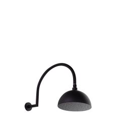 Ramon Soler Hidroterapia palarie de dus clopot 200 mm negru mat perete 