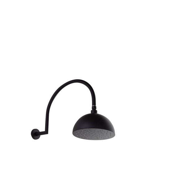 Ramon Soler Hidroterapia palarie de dus clopot 200 mm negru mat perete 