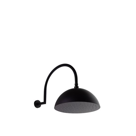 Ramon Soler Hidroterapia palarie de dus clopot 300 mm negru mat perete
