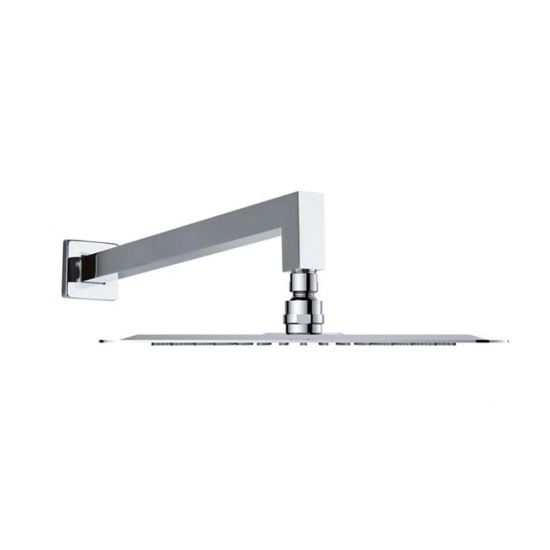 Ramon Soler Hidroterapia palarie dus superslim patrata inox 300 mm crom cu brat montaj perete