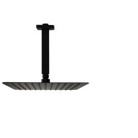Ramon Soler Hidroterapia palarie de dus superslim patrata 300 mm cu brat montaj tavan negru mat 