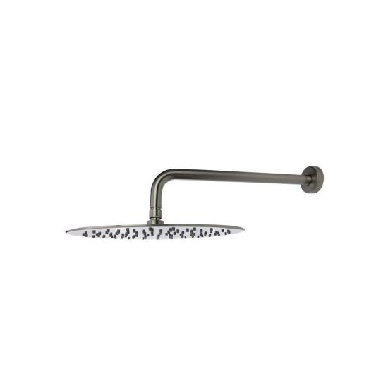 Ramon Soler Hidroterapia palarie de dus superslim rotunda 300 mm nichel periat cu brat montaj perete 