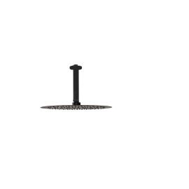 Ramon Soler Hidroterapia palarie de dus superslim rotunda 250 mm cu brat montaj tavan negru mat 
