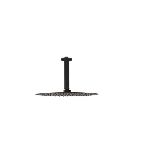 Ramon Soler Hidroterapia palarie de dus superslim rotunda 250 mm cu brat montaj tavan negru mat 
