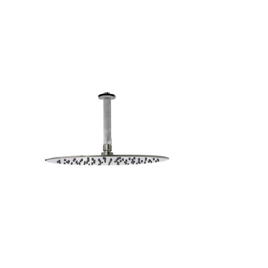 Ramon Soler Hidroterapia palarie de dus superslim rotunda 300 mm nichel periat cu brat montaj tavan 