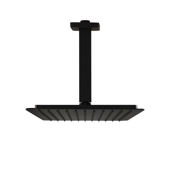 Ramon Soler Hidroterapia palarie de dus superslim rotunda 225 mm cu brat montaj tavan negru mat  