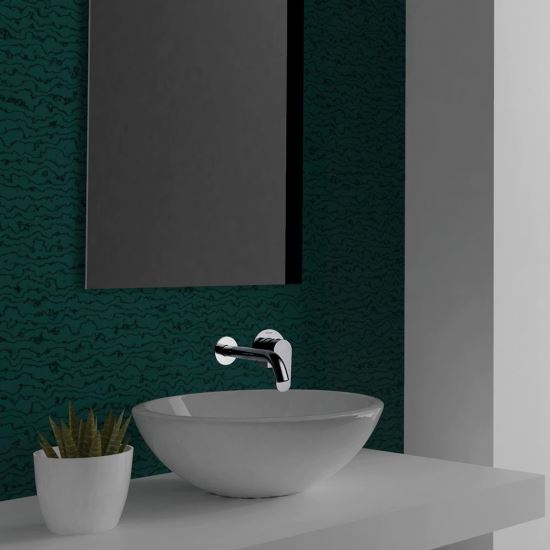 Ramon Soler Alexia baterie lavoar incastrata perete pipa 24 cm crom 