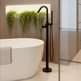 Ramon Soler Tzar baterie cada freestanding negru mat