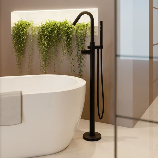 Ramon Soler Tzar baterie cada freestanding negru mat