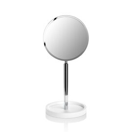 Decor Walther Stone Oglinda cosmetica freestanding cu tava alb crom lucios