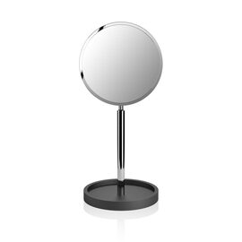 Decor Walther Stone Oglinda cosmetica freestanding cu tava negru inox mat 