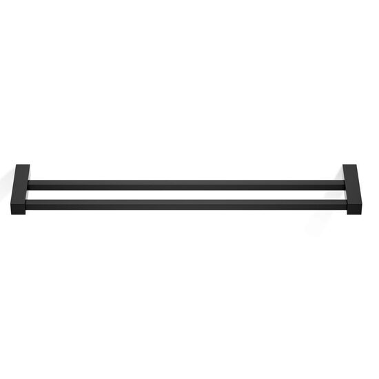 Decor Walther Corner Suport prosop baie dublu 60 cm negru mat