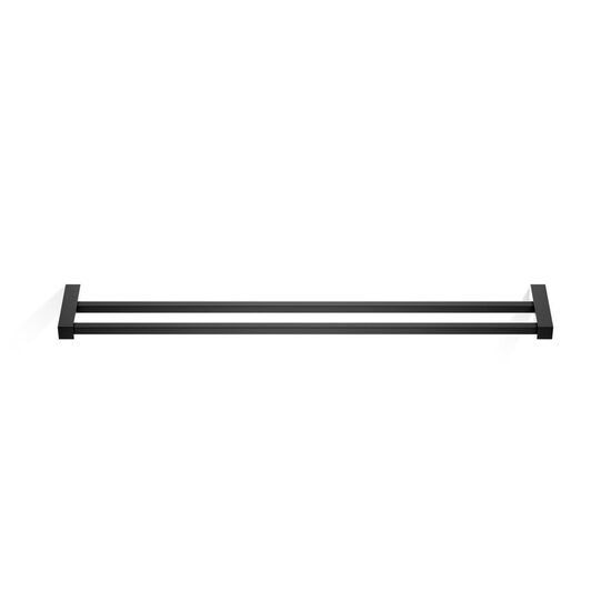 Decor Walther Corner Suport prosop baie dublu 80 cm negru mat 