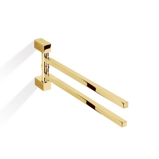 Decor Walther Corner Suport prosop baie dublu mobil auriu lucios 24K 